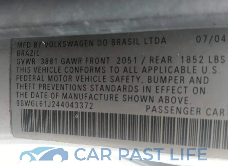 9BWGL61J244043372# 9