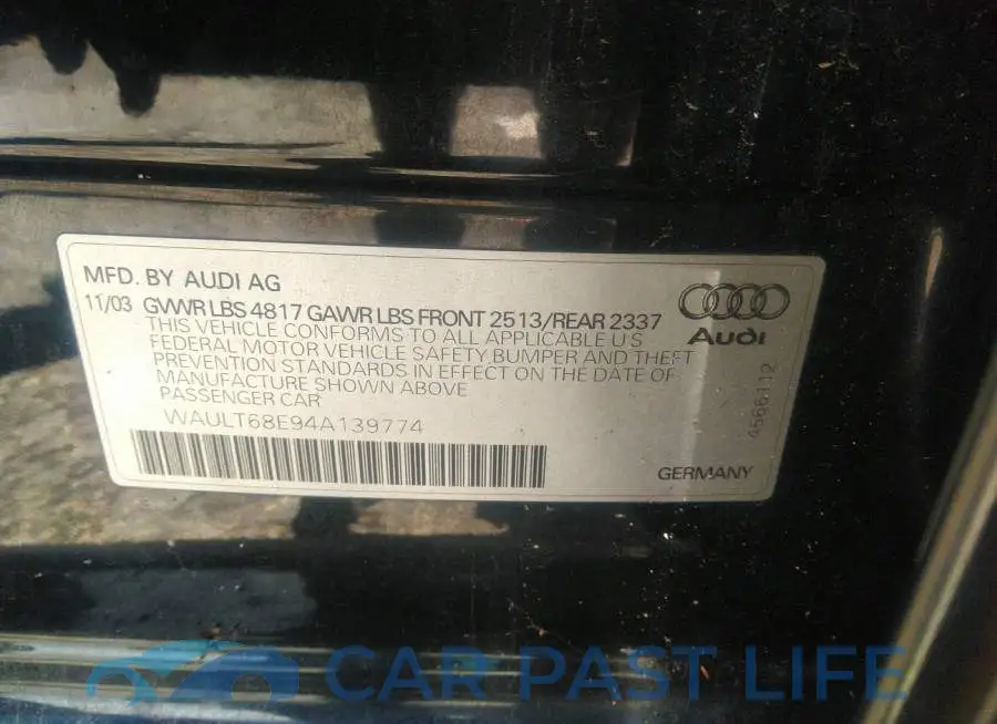 WAULT68E94A139774# 9