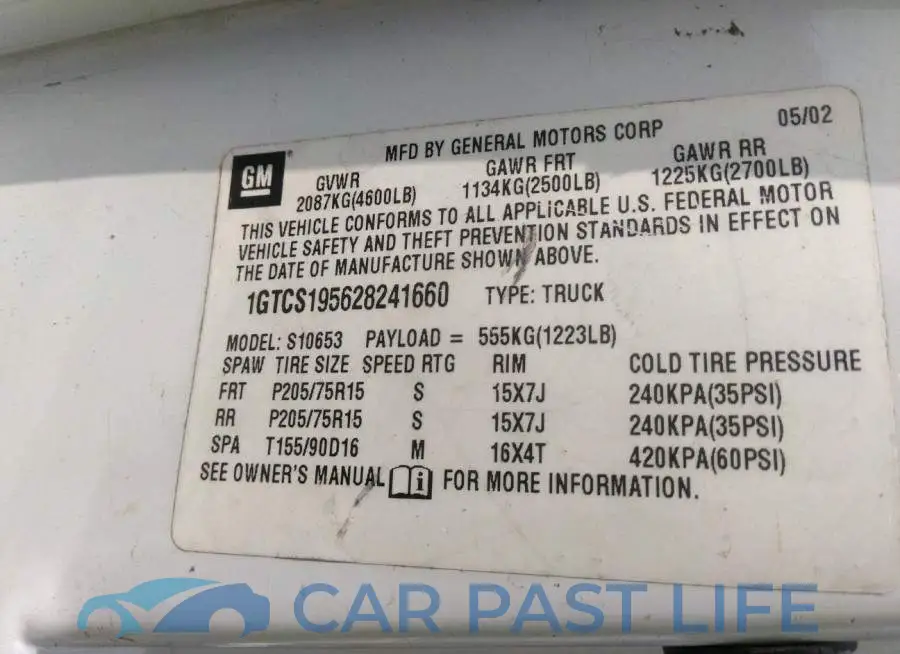 1GTCS195628241660# 9