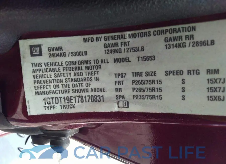 1GTDT19E178170831# 9