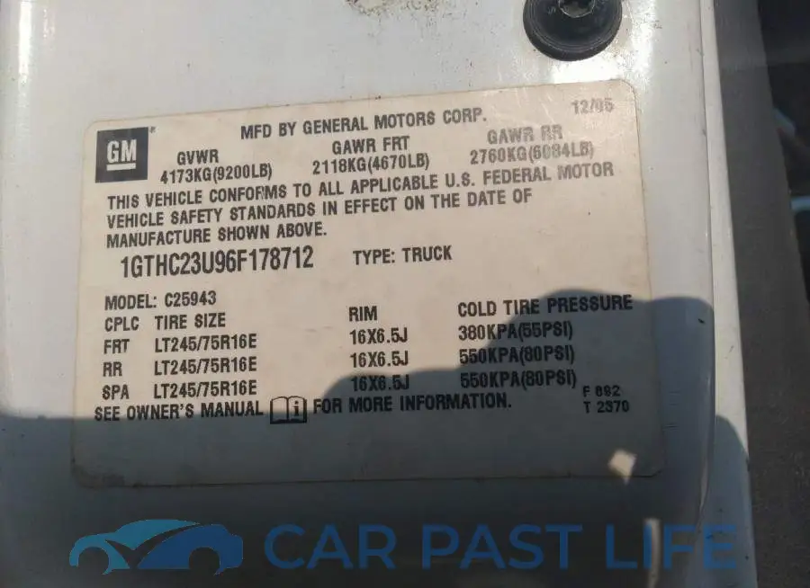 1GTHC23U96F178712# 9