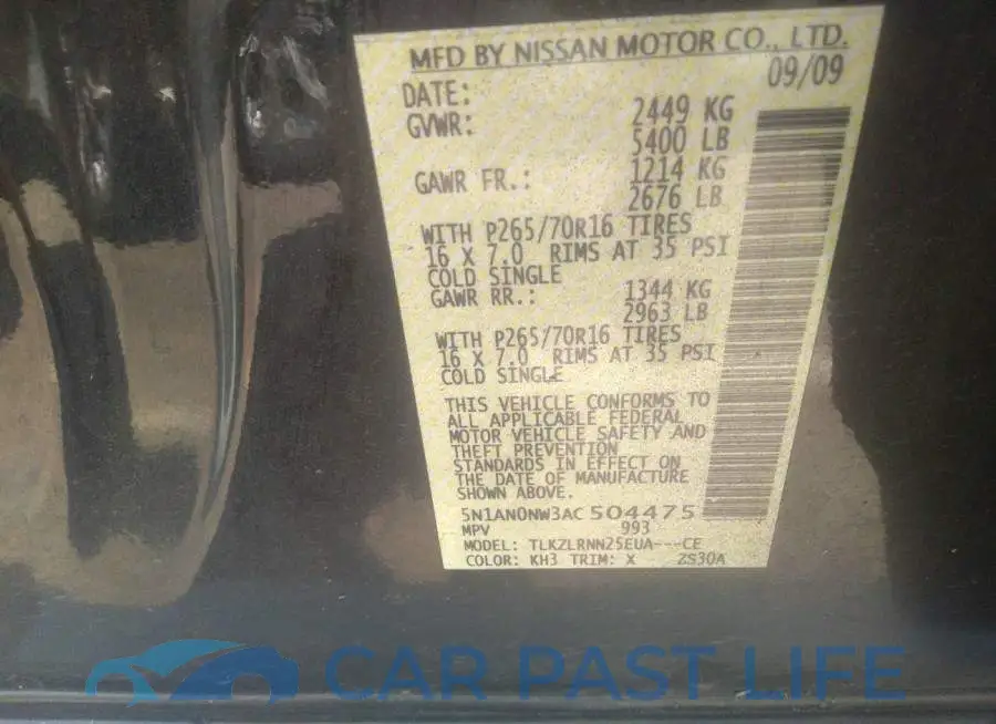 5N1AN0NW3AC504475# 9