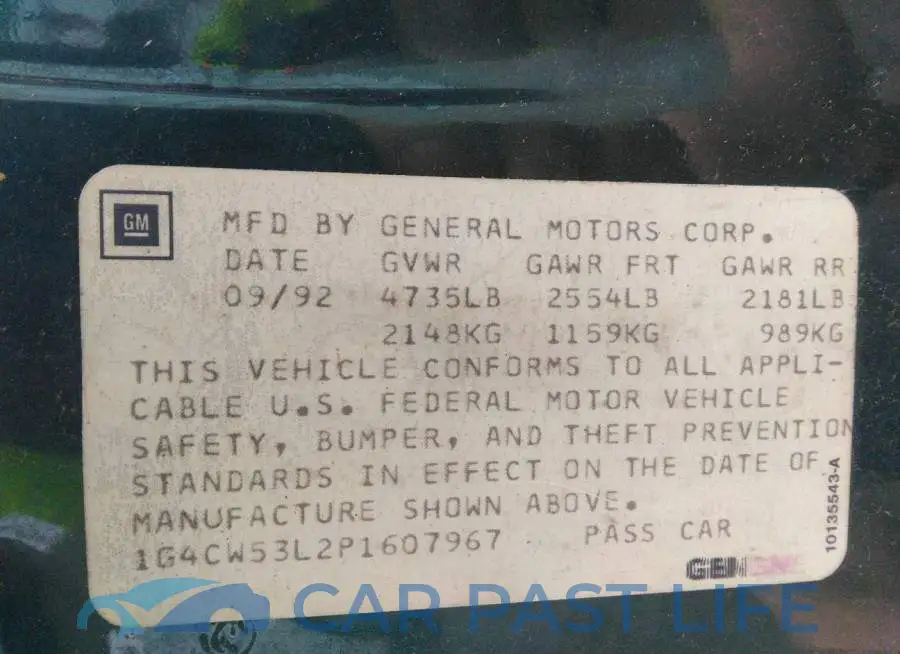 1G4CW53L2P1607967# 9