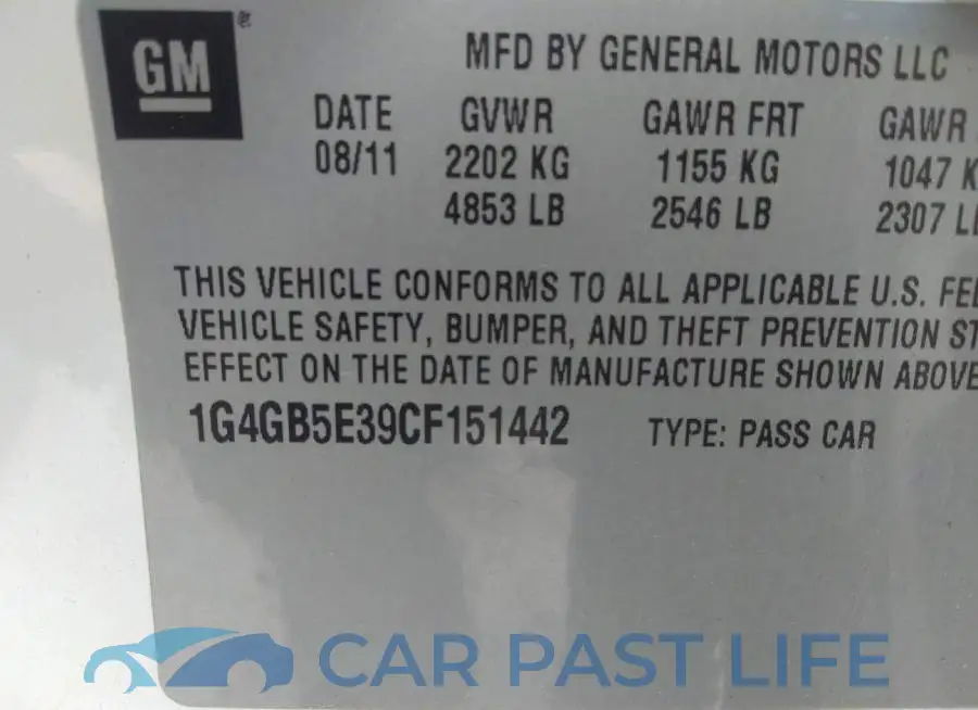 1G4GB5E39CF151442# 9
