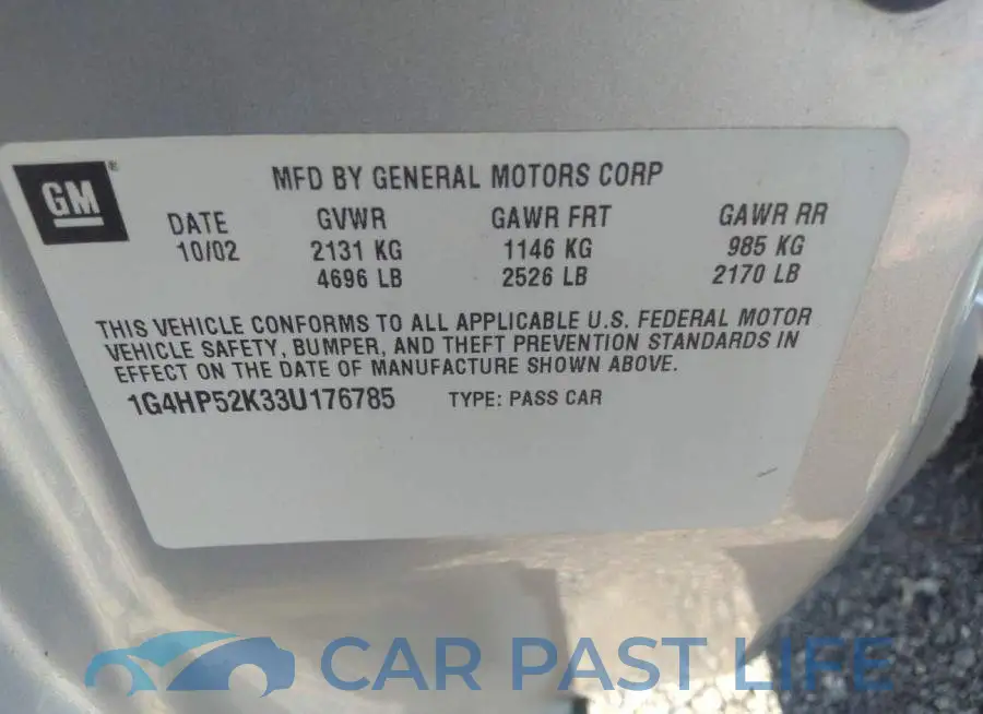 1G4HP52K33U176785# 9