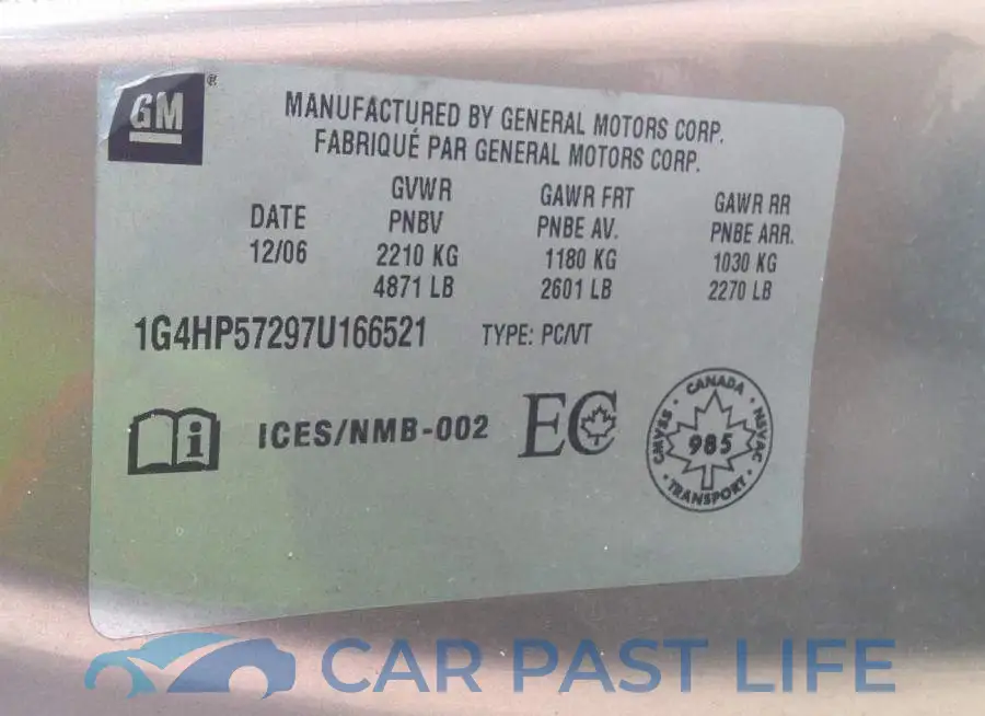 1G4HP57297U166521# 9