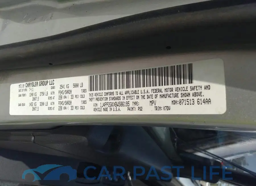 1J4PP2GKXBW586195# 9