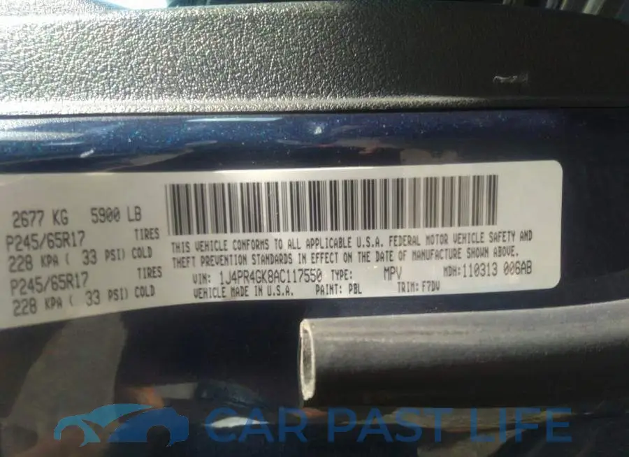 1J4PR4GK8AC117550# 9