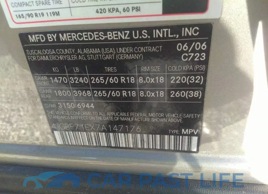 4JGBF71EX7A147176# 9