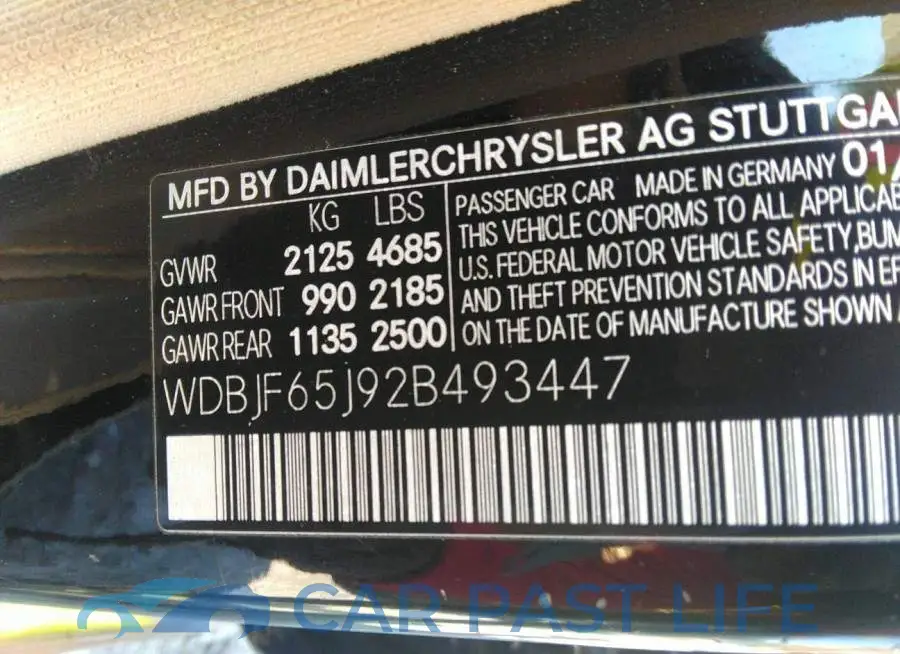 WDBJF65J92B493447# 9