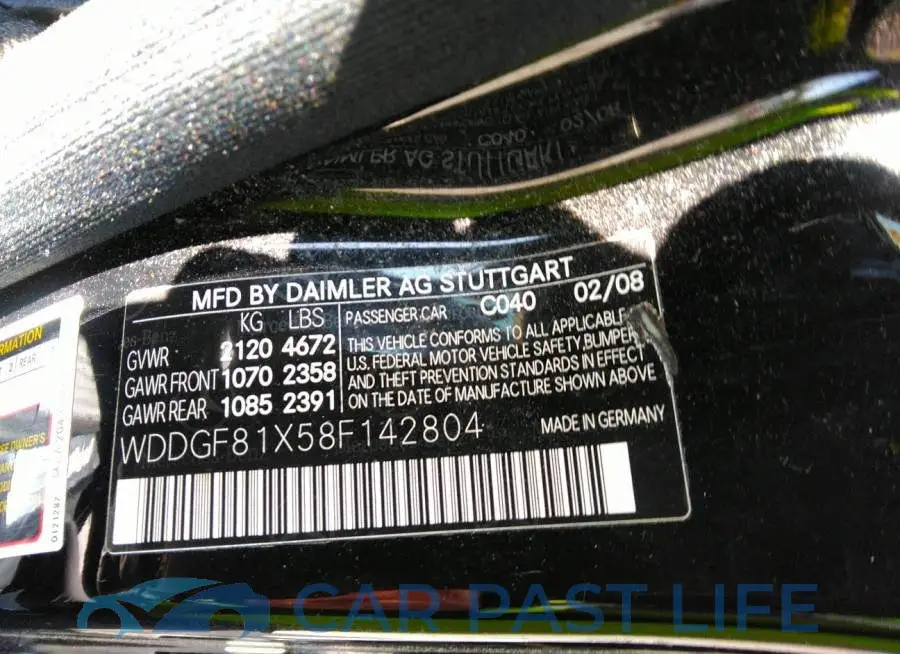 WDDGF81X58F142804# 9