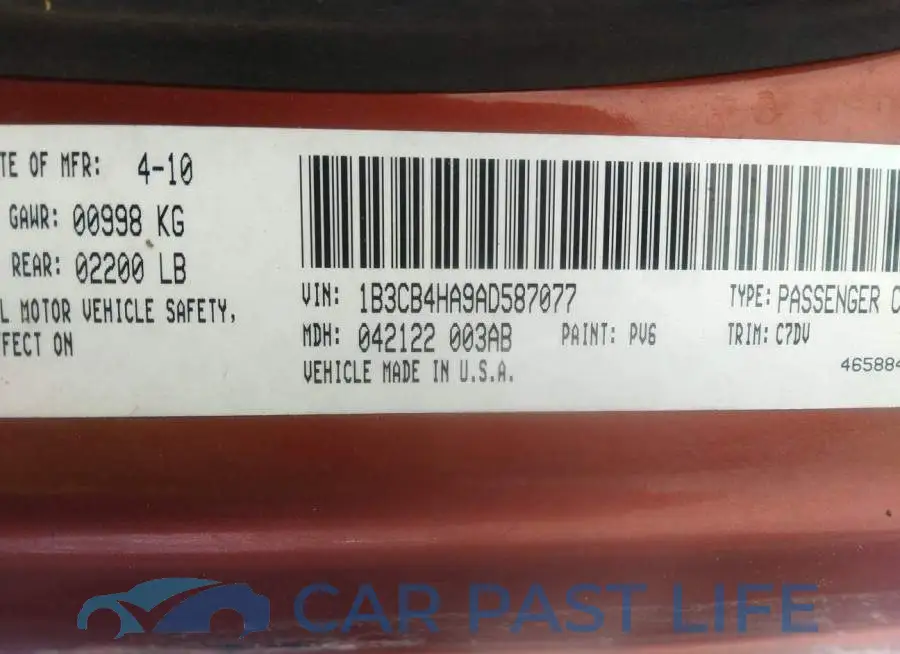 1B3CB4HA9AD587077# 9