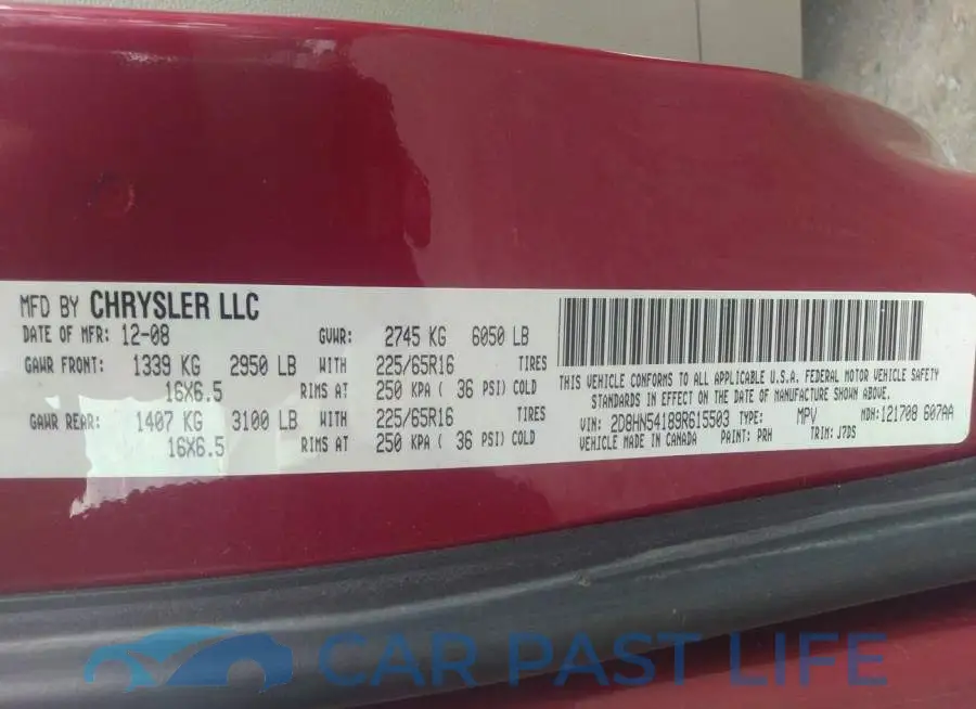 2D8HN54189R615503# 9