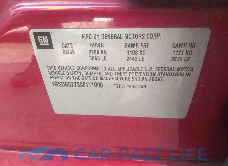 1G6DG577390111008# 9