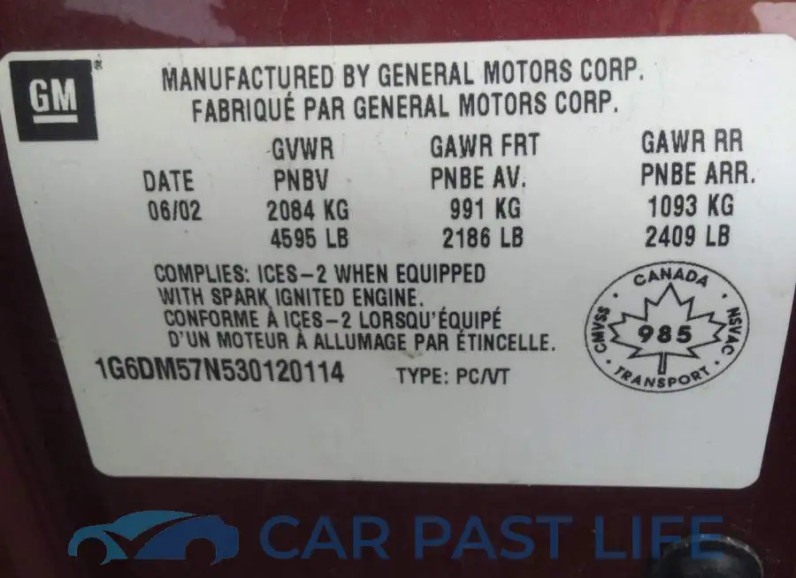 1G6DM57N530120114# 9