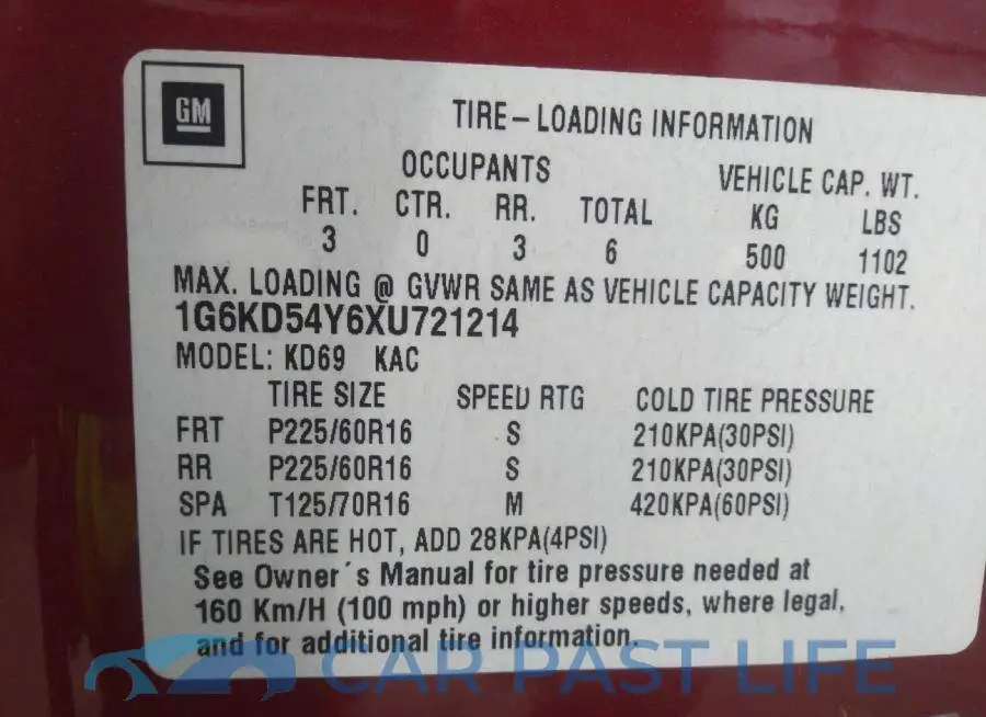 1G6KD54Y6XU721214# 9