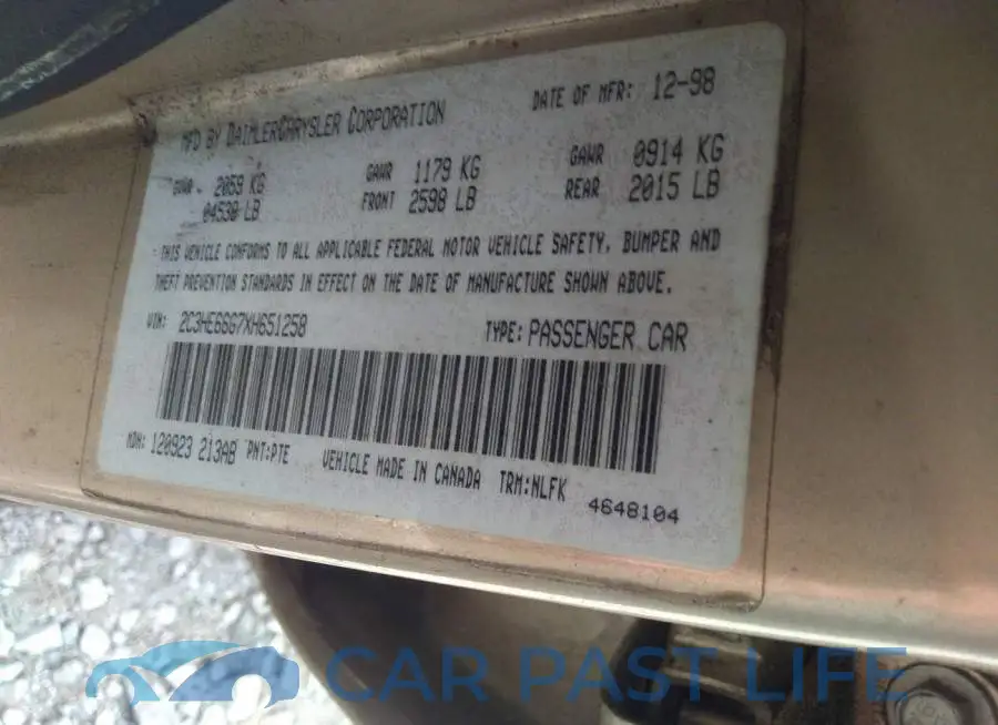 2C3HE66G7XH651258# 9