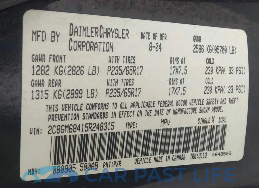 2C8GM68415R248315# 9