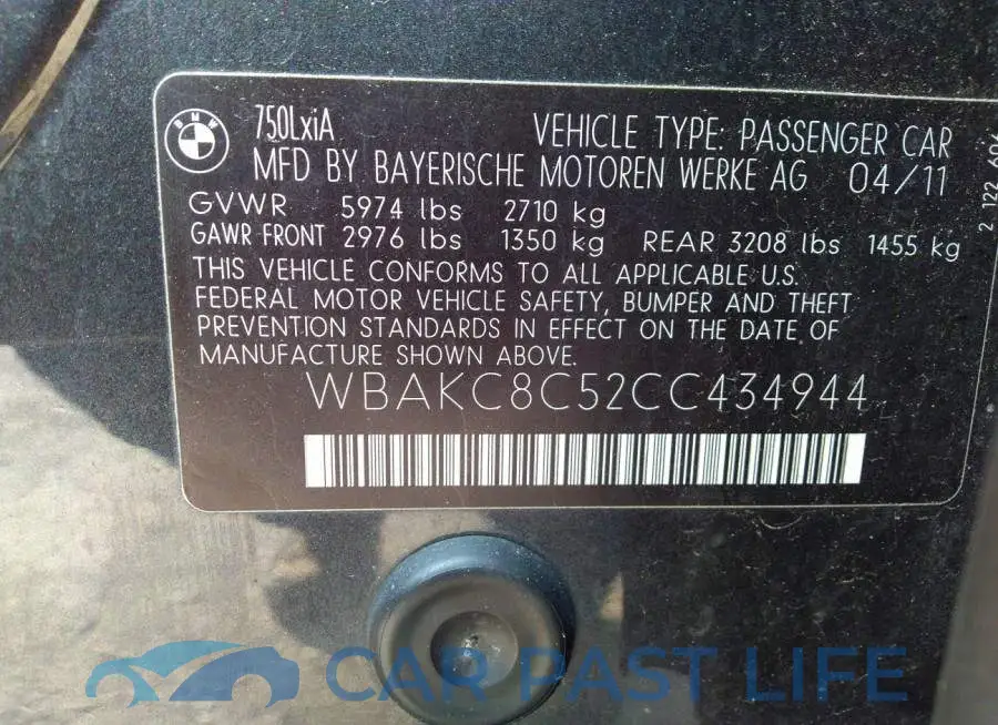 WBAKC8C52CC434944# 9