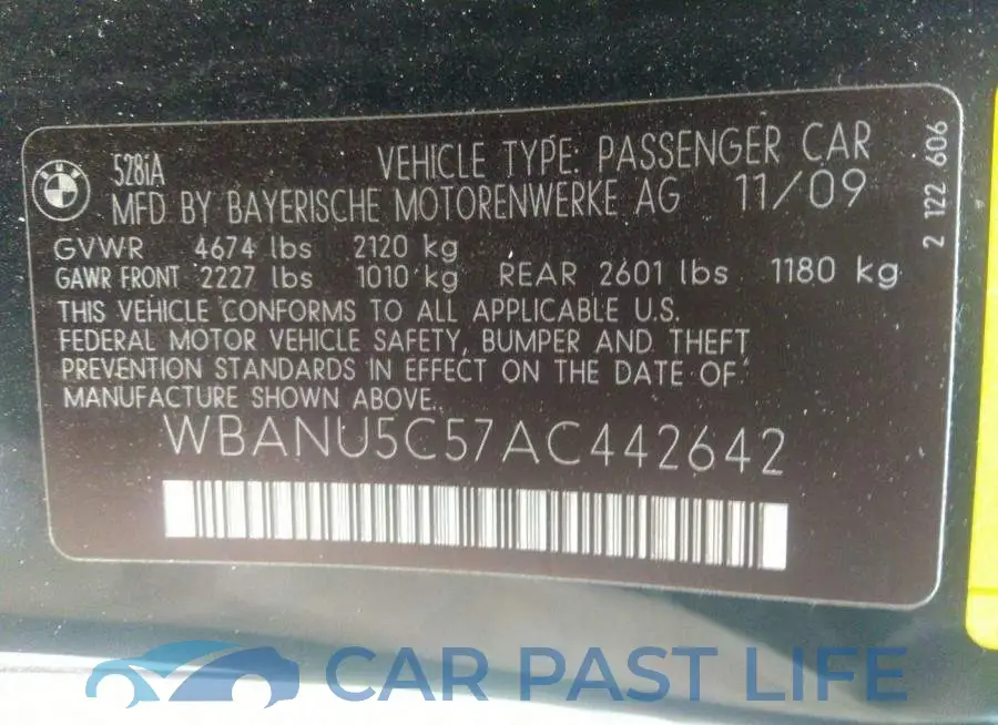 WBANU5C57AC442642# 9