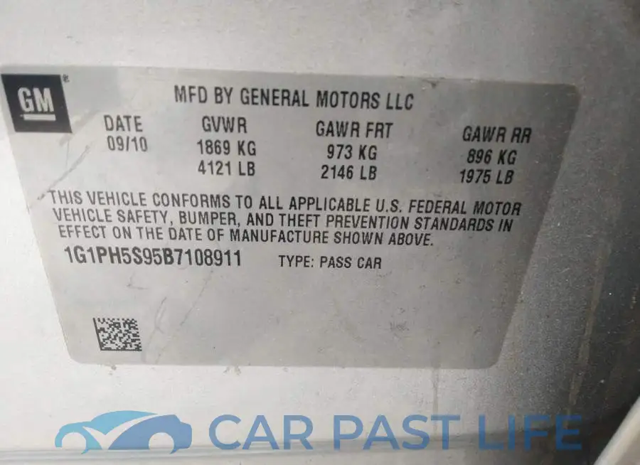 1G1PH5S95B7108911# 9
