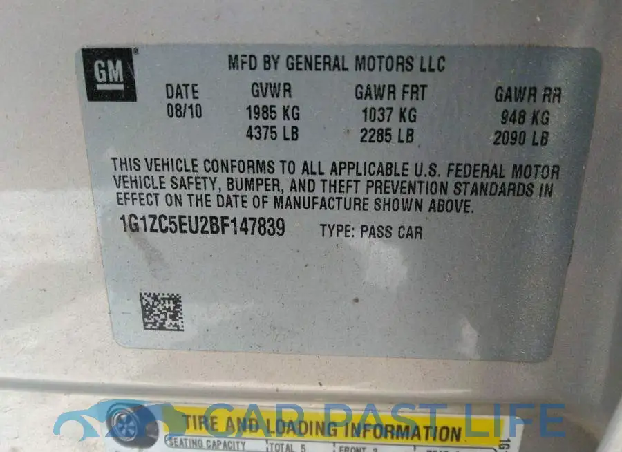 1G1ZC5EU2BF147839# 9