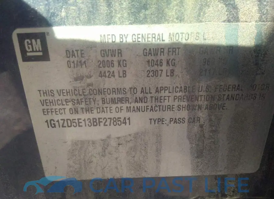 1G1ZD5E13BF278541# 9