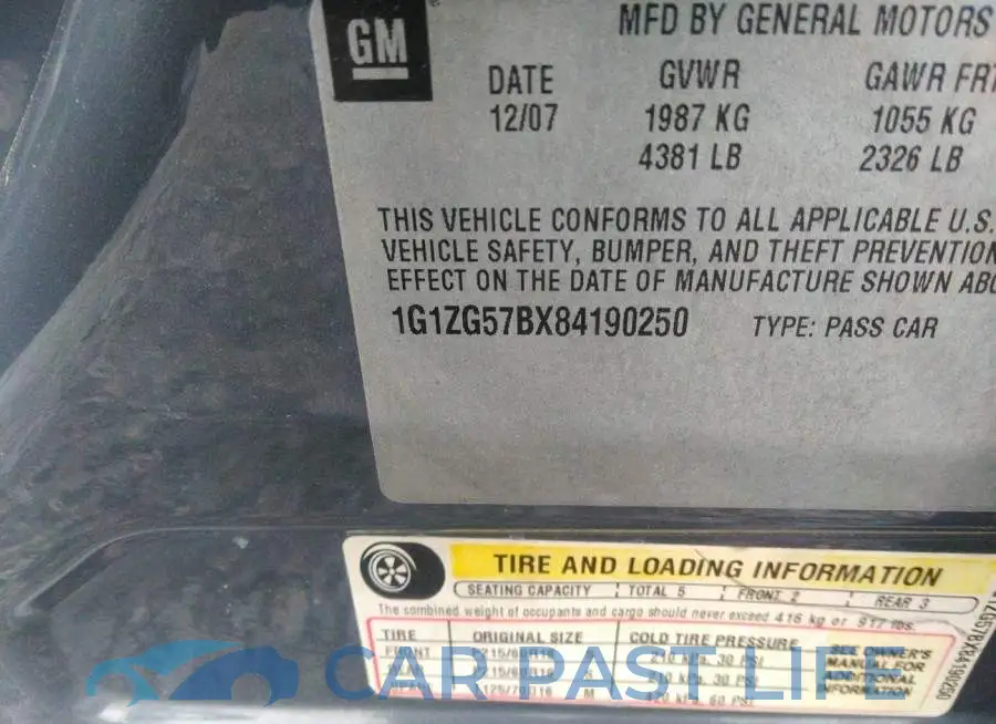 1G1ZG57BX84190250# 9