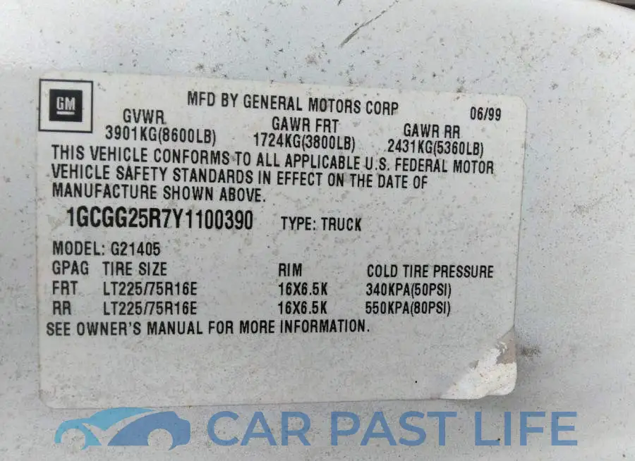 1GCGG25R7Y1100390# 9