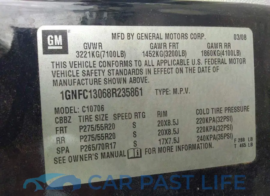 1GNFC13068R235861# 9