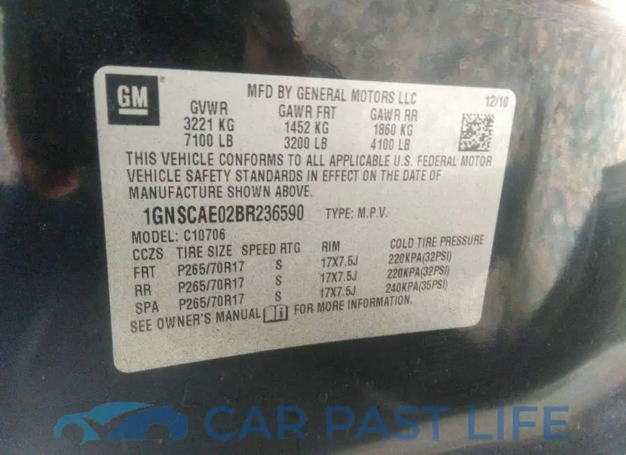 1GNSCAE02BR236590# 9