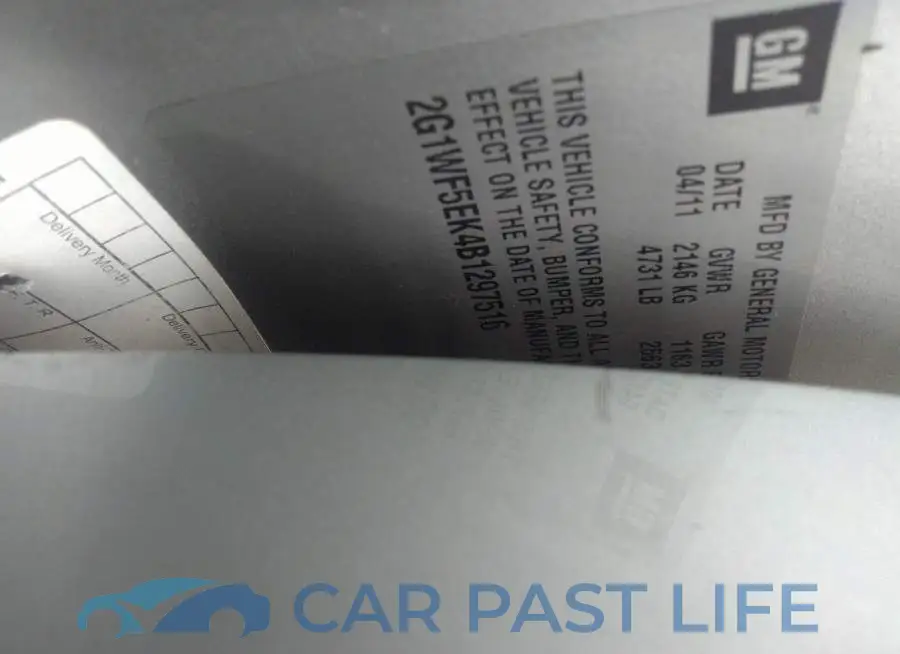 2G1WF5EK4B1297516# 9