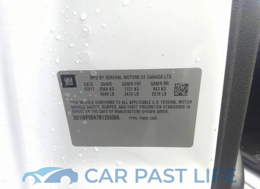 2G1WF5EK7B1250366# 9