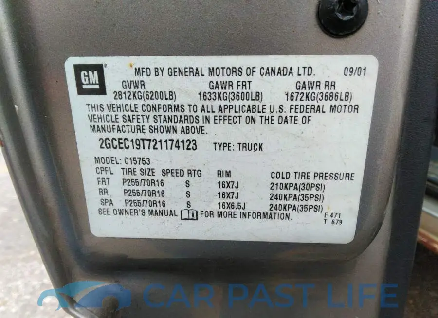 2GCEC19T721174123# 9