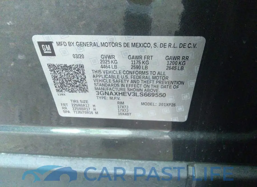 3GNAXHEV3LS669550# 9