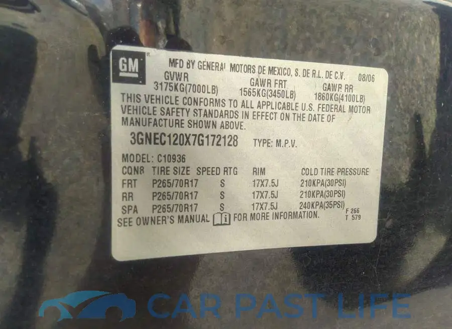 3GNEC120X7G172128# 9