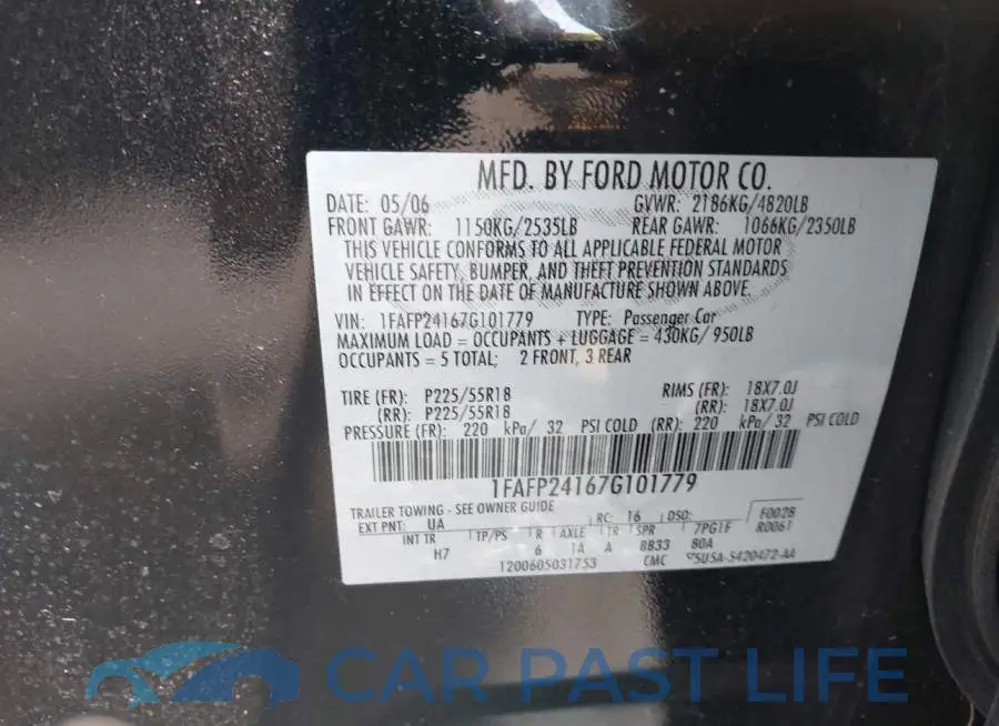 1FAFP24167G101779# 9