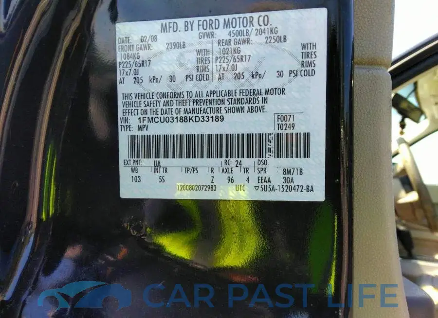 1FMCU03188KD33189# 9