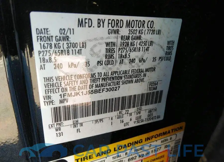 1FMJK1J55BEF30027# 9