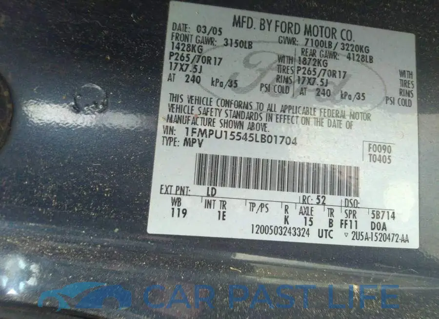 1FMPU15545LB01704# 9