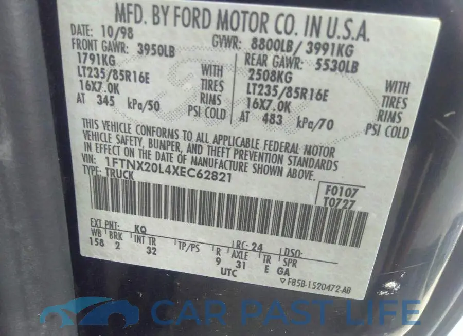 1FTNX20L4XEC62821# 9