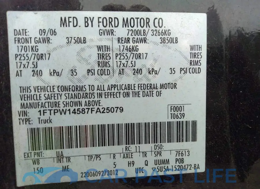 1FTPW14587FA25079# 9