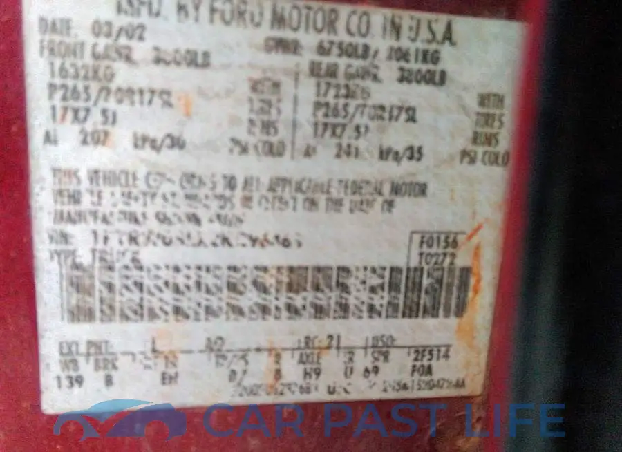 1FTRW08LX2KC96463# 9