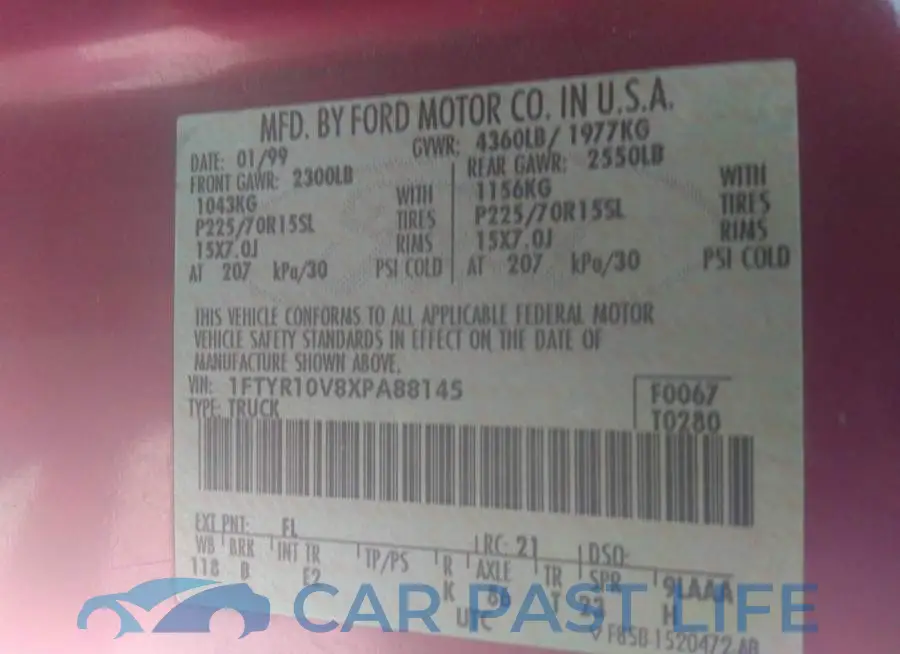 1FTYR10V8XPA88145# 9