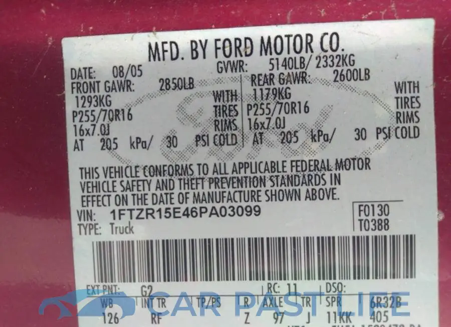 1FTZR15E46PA03099# 9