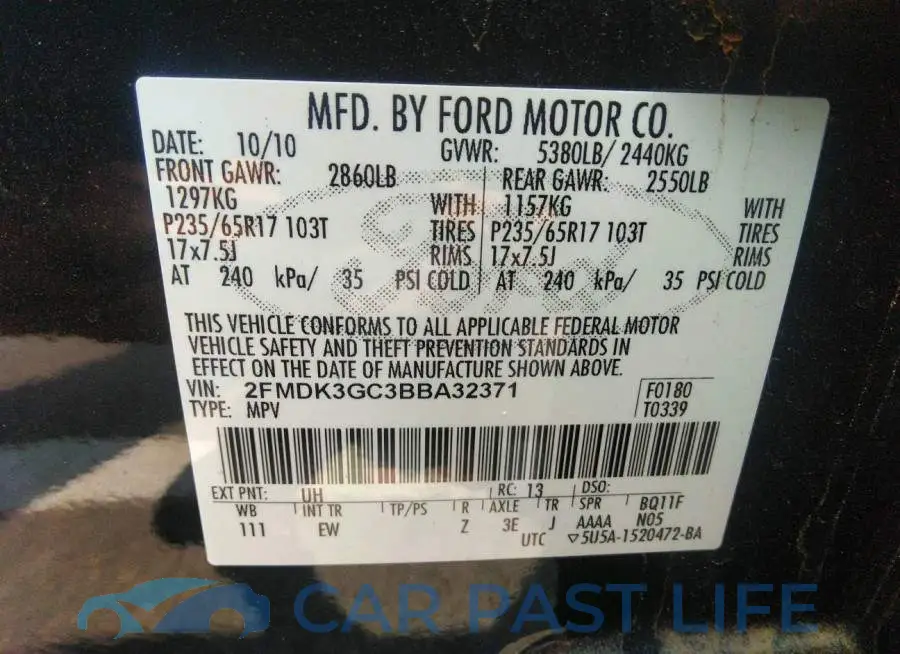 2FMDK3GC3BBA32371# 9