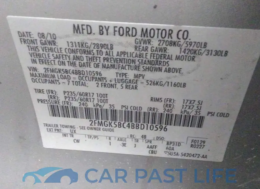 2FMGK5BC4BBD10596# 9