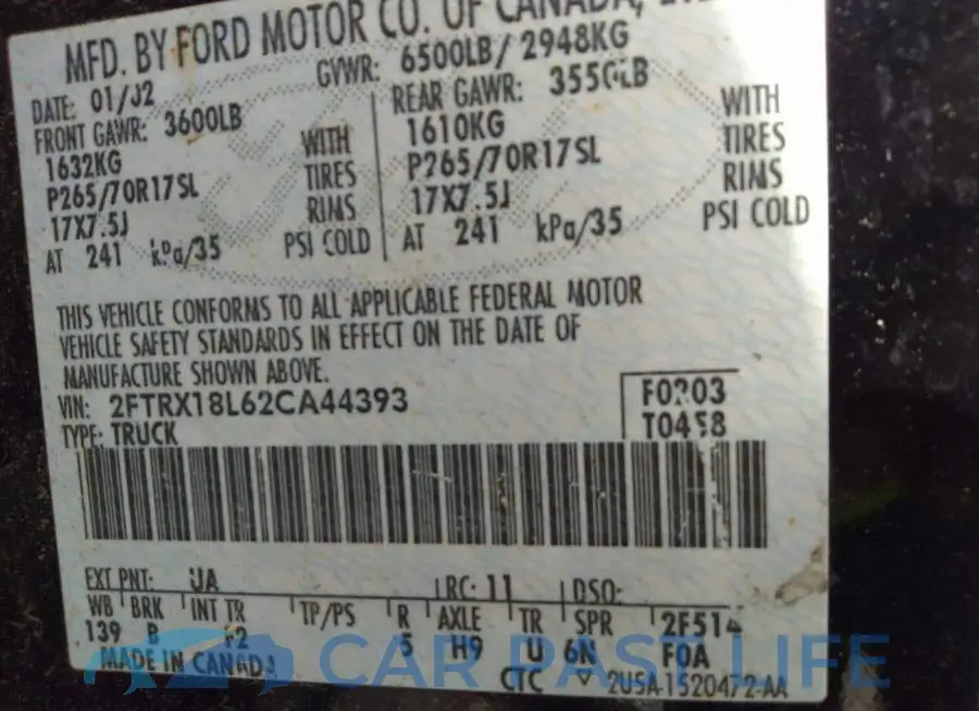 2FTRX18L62CA44393# 9
