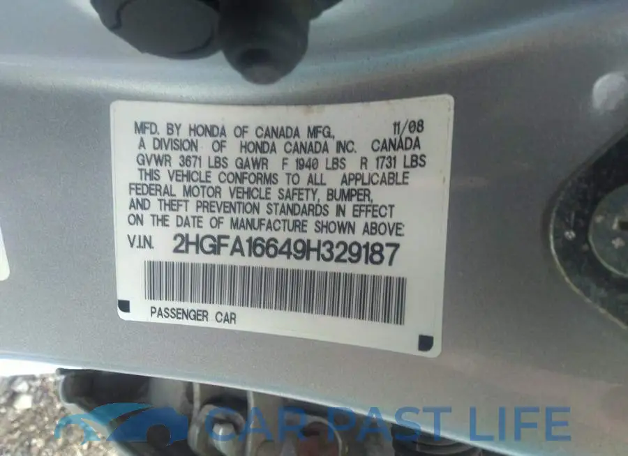2HGFA16649H329187# 9