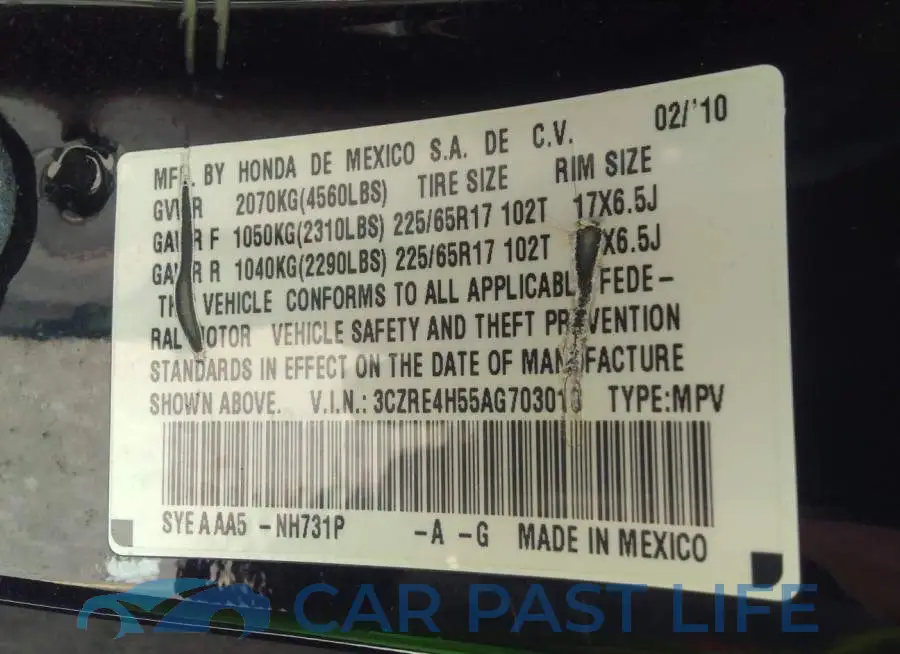 3CZRE4H55AG703018# 9